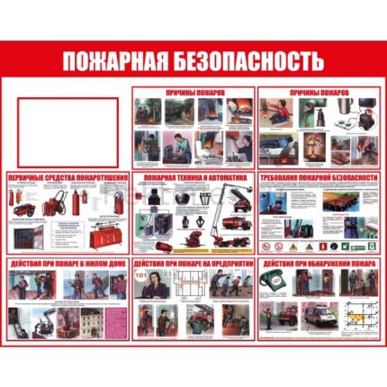Стенд на 1 карман А4 "Пожарная безопасность"