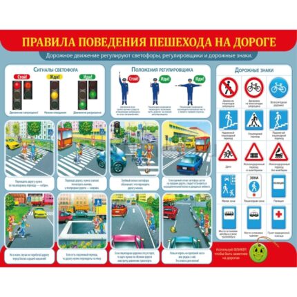 Стенд "Правила поведения пешехода на дороге"