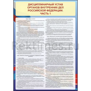 Стенд "Дисциплинарный устав органов внутренних дел РФ" Часть 1 — изображение 1