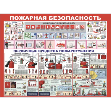 Стенд Пожарная безопасность (100х75) Стенд "Пожарная безопасность" — изображение 1