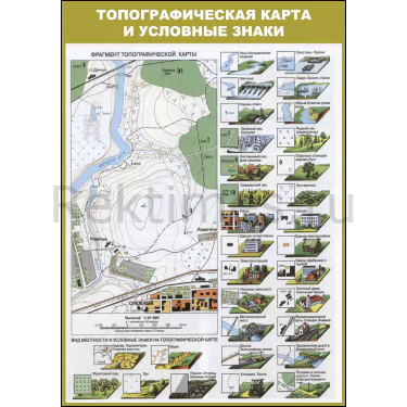 Стенд "Топографическая карта и условные знаки" — изображение 1