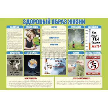 Стенд «Здоровый образ жизни» вариант 2 — изображение 1